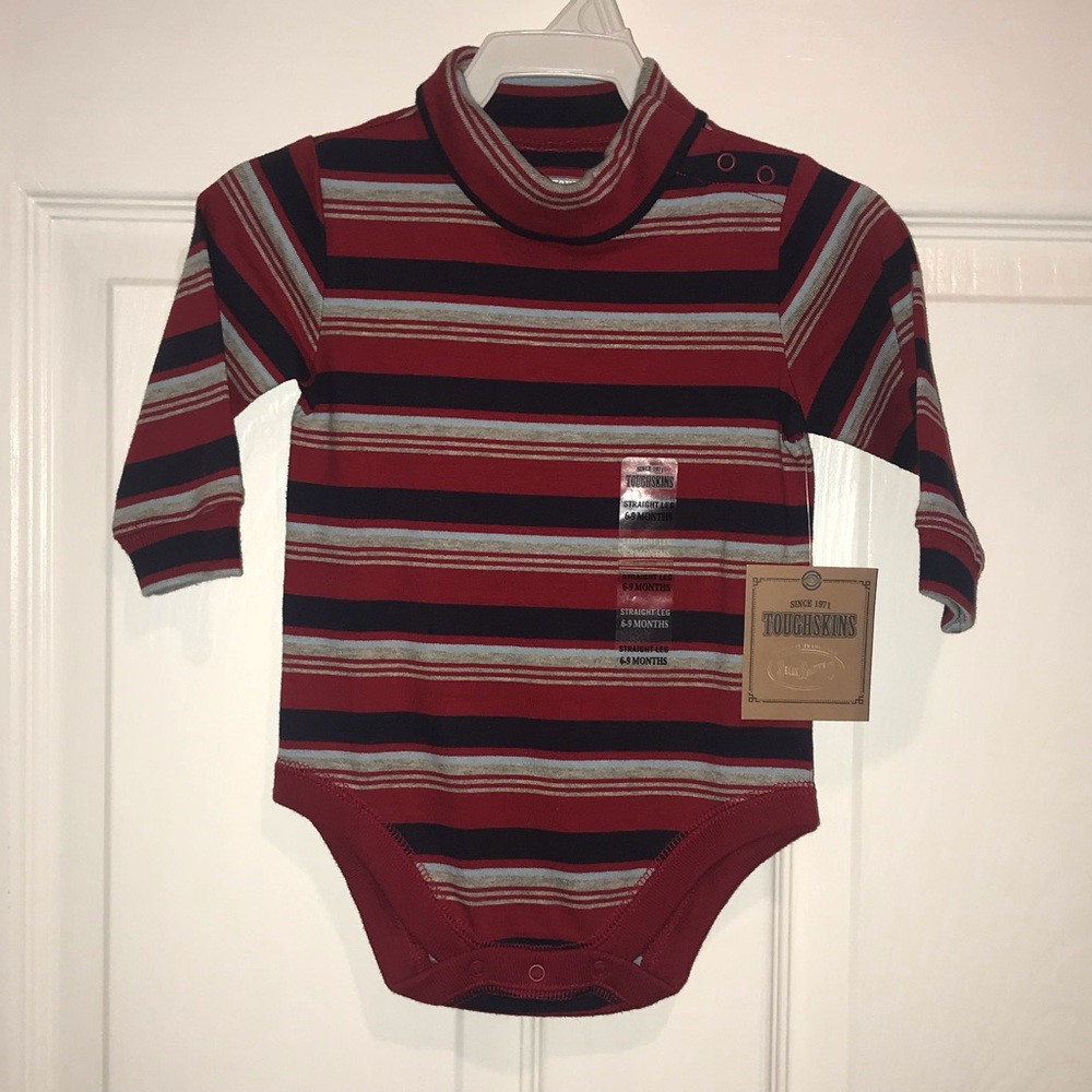 NWT Toughskins Long-sleeve Striped Onesie